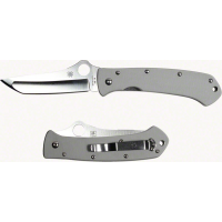 มีดพับ Spyderco C46GPGY Lum Tanto Folding Knife 3-7/8" VG10 Plain Blade, Light-Gray G10 Handles (Sprint Run)