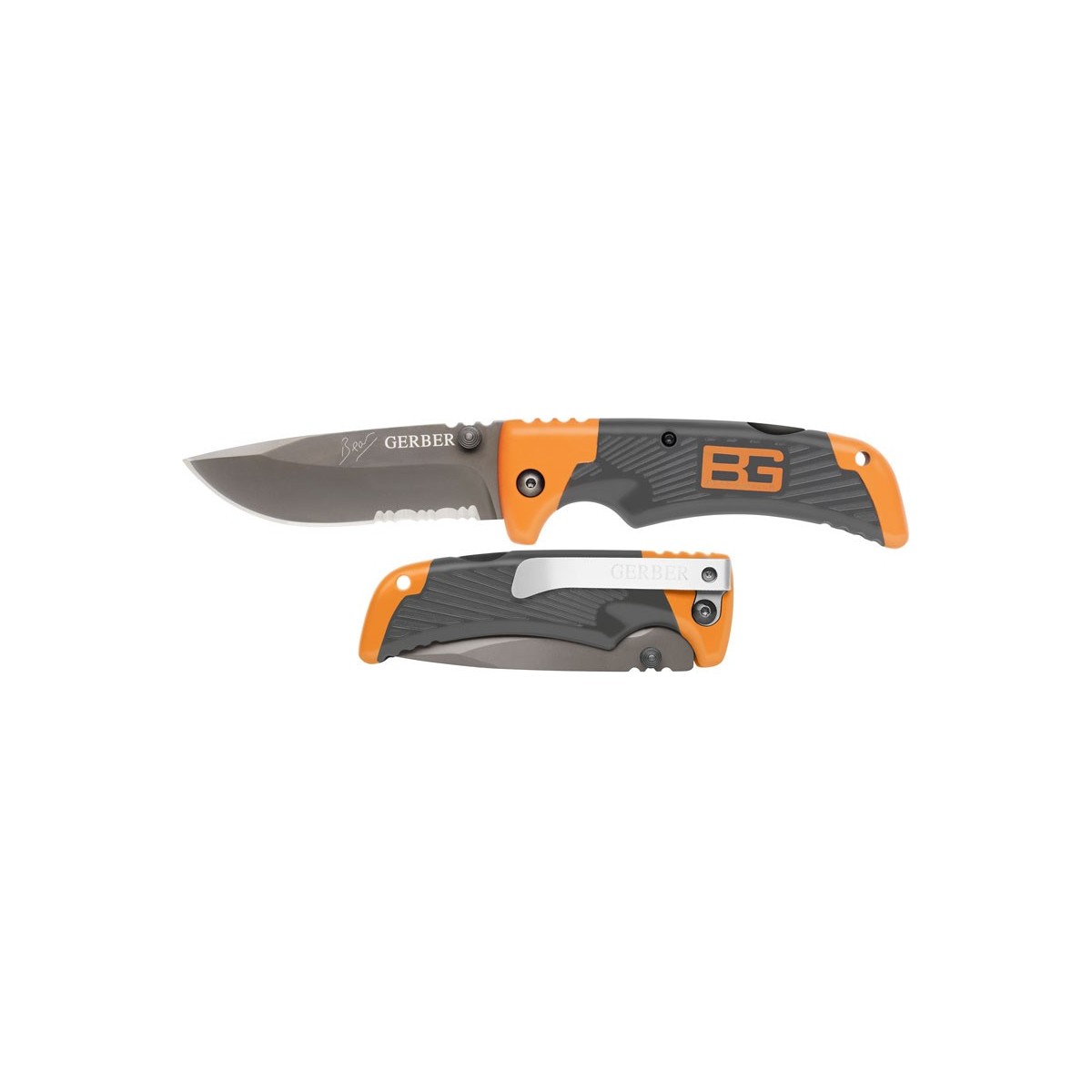 มีดพับ Gerber Bear Grylls Scout Folding Knife 3.3" Combo Blade, Rubber Grip Handles