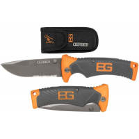 มีดพับ Gerber Bear Grylls GB000752 Folding Sheath Knife 3.6" Combo Blade, Rubber Grip Handles