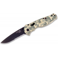 มีดพับ SOG Flash II DFSA-98 3.5" Assisted Black TiNi Combo Blade, Digi Camo Zytel Handles