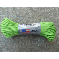 เชือเอนกประสงค์ 550 PARACORD ยาว 100 ฟุต 7 เส้นใยแกนกลาง รับแรงดึง 550lbs USA.