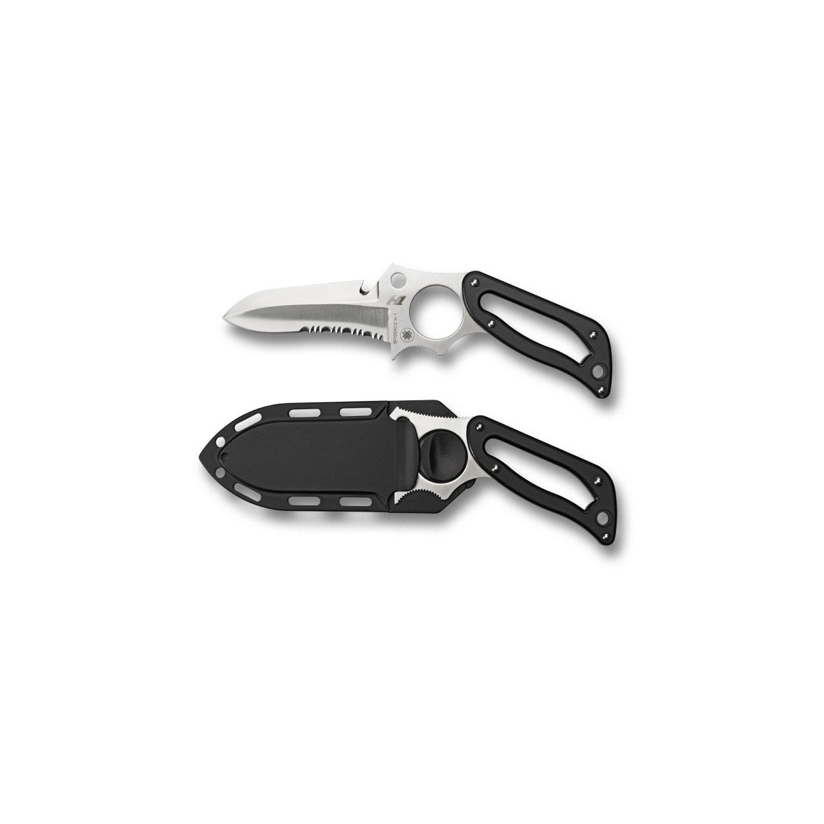 มีดดำน้ำ Spyderco Caspian Salt FB21 Dive Knife Fixed 4-1/2" H1 Steel Blade, FRN Handles