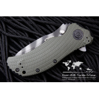 มีดพับ Zero Tolerance Model 0301 Assisted 3-3/4" S30V Plain Blade, Ranger Green G10 and Titanium Back Handles