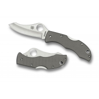 มีดพับ Spyderco JGGYP Jester Folding Knife 1.92" Plain Blade, Gray G10 Handles, Sprint Run