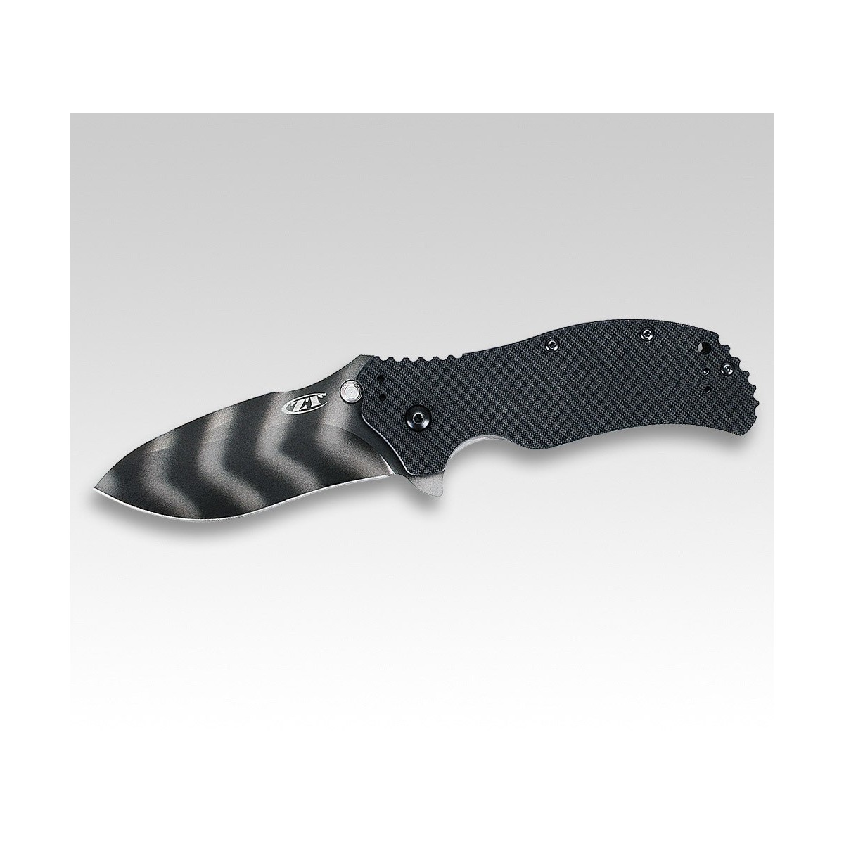 มีดพับ ZT0350TS (Zero Tolerance)  Assisted 3-1/4" S30V Plain Tiger Stripe Blade, Black G10 Handles