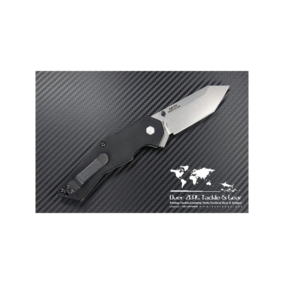 มีดพับ Zero Tolerance (ZT) Model 0700 Folder 3.375" S30V Tanto Stonewash Blade, G10 Handles