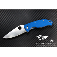 มีดพับ Spyderco Tenacious Folding Knife Blue G-10 (3.375" Satin Plain) C122GPBL