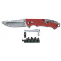 มีดพับ Gerber Hinderer Rescue Knife w/Oxygen Tank Wrench and Accessory Tools