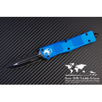 มีดออโต้ Microtech Blue Troodon D/E OTF Automatic Knife (3" Black Plain) 138-1BL