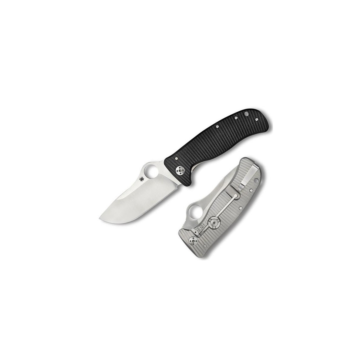 มีดพับ Spyderco Lionspy C157GTIP Gianni Pauletta, Elmax Steel, G-10&Titanium Handle, PlainEdge