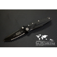 มีดพับ Microtech Socom Delta Tanto Folding Knife G-10 (4" Black Full Serr) 163-3