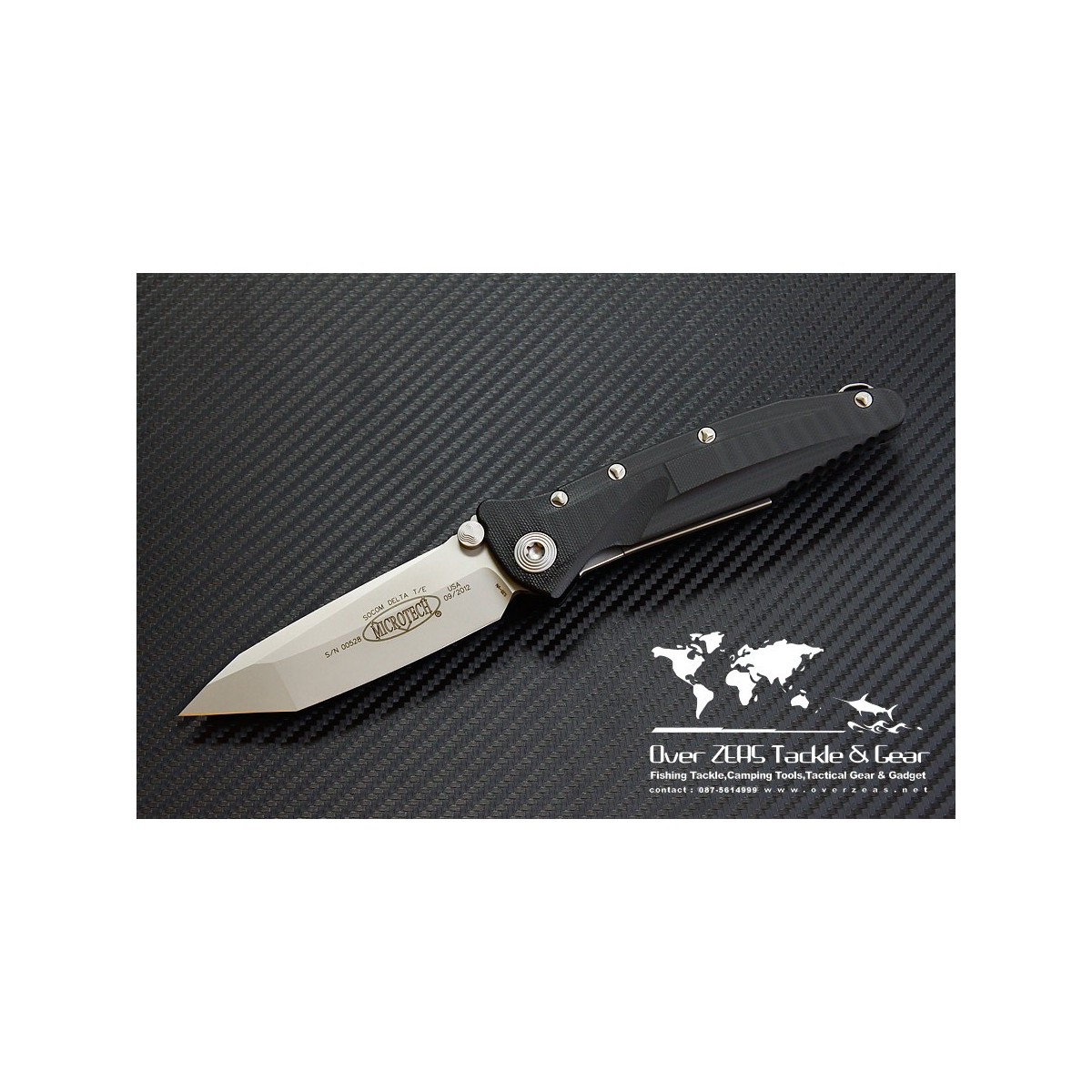 มีดพับ Microtech Socom Delta Tanto Folding Knife G-10 (4" Bead Blast Plain) 163-7