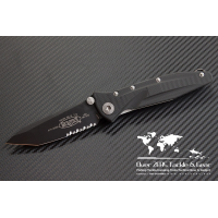มีดพับ Microtech Socom Delta Tanto Folding Knife G-10 (4" Black Partial Serr) 163-2