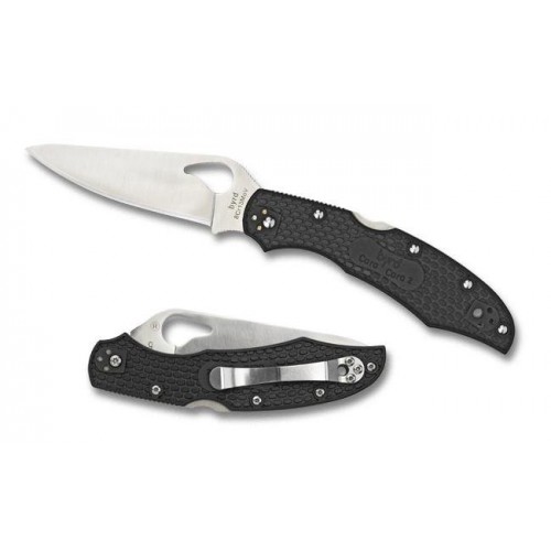 มีดพับ Spyderco Byrd Cara Cara 2 Folding Knife 3-3/4" Plain Flat-Ground Blade, Black FRN Handles,BY03PBK2