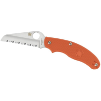 Spyderco UK Penknife 3" Plain Leaf Blade, Blue FRN Handles