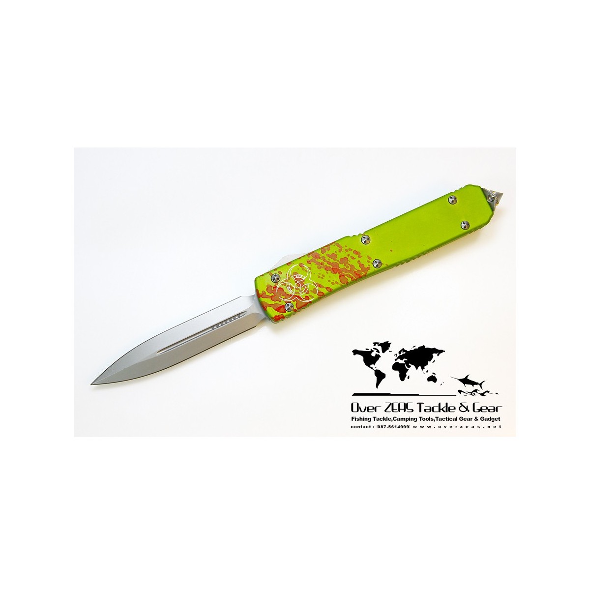 มีดออโต้ Microtech Zombie Ultratech D/E Bead Blast Plain 122-7Z (Limited)