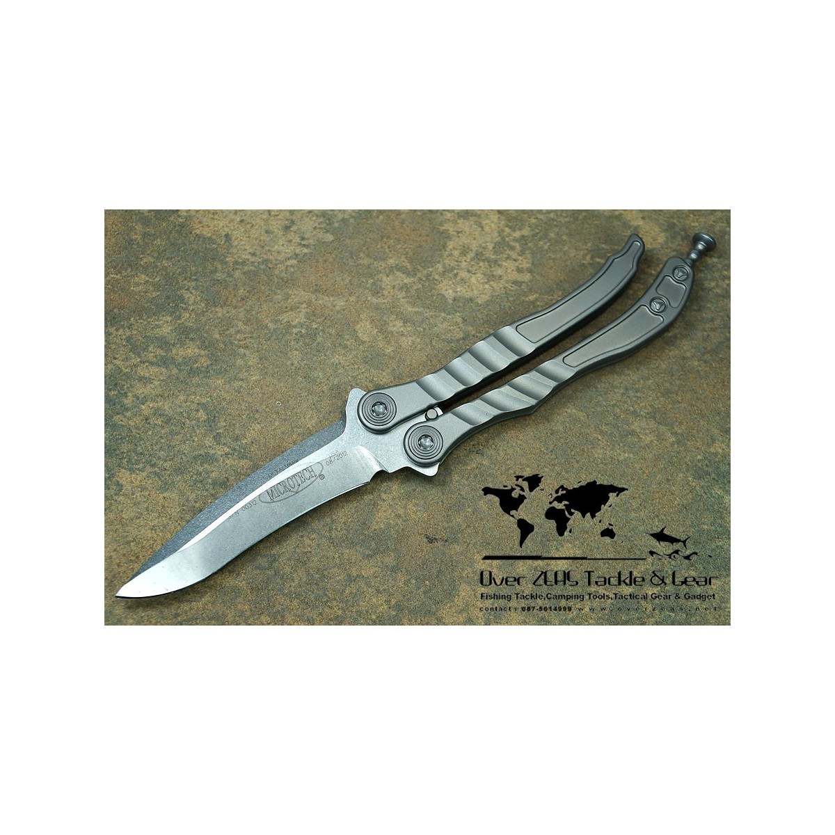 มีดบาลิซอง Microtech Metalmark Balisong Butterfly Knife (3.875" Stonewash Plain) 170-10