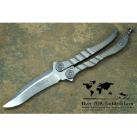มีดบาลิซอง Microtech Metalmark Balisong Butterfly Knife (3.875" Stonewash Plain) 170-10