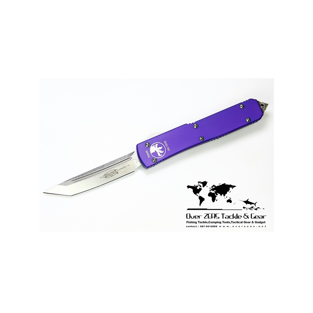 มีดออโต้ OTF Microtech Ultratech Bayonet T/E 123-10 Purple Stonewash