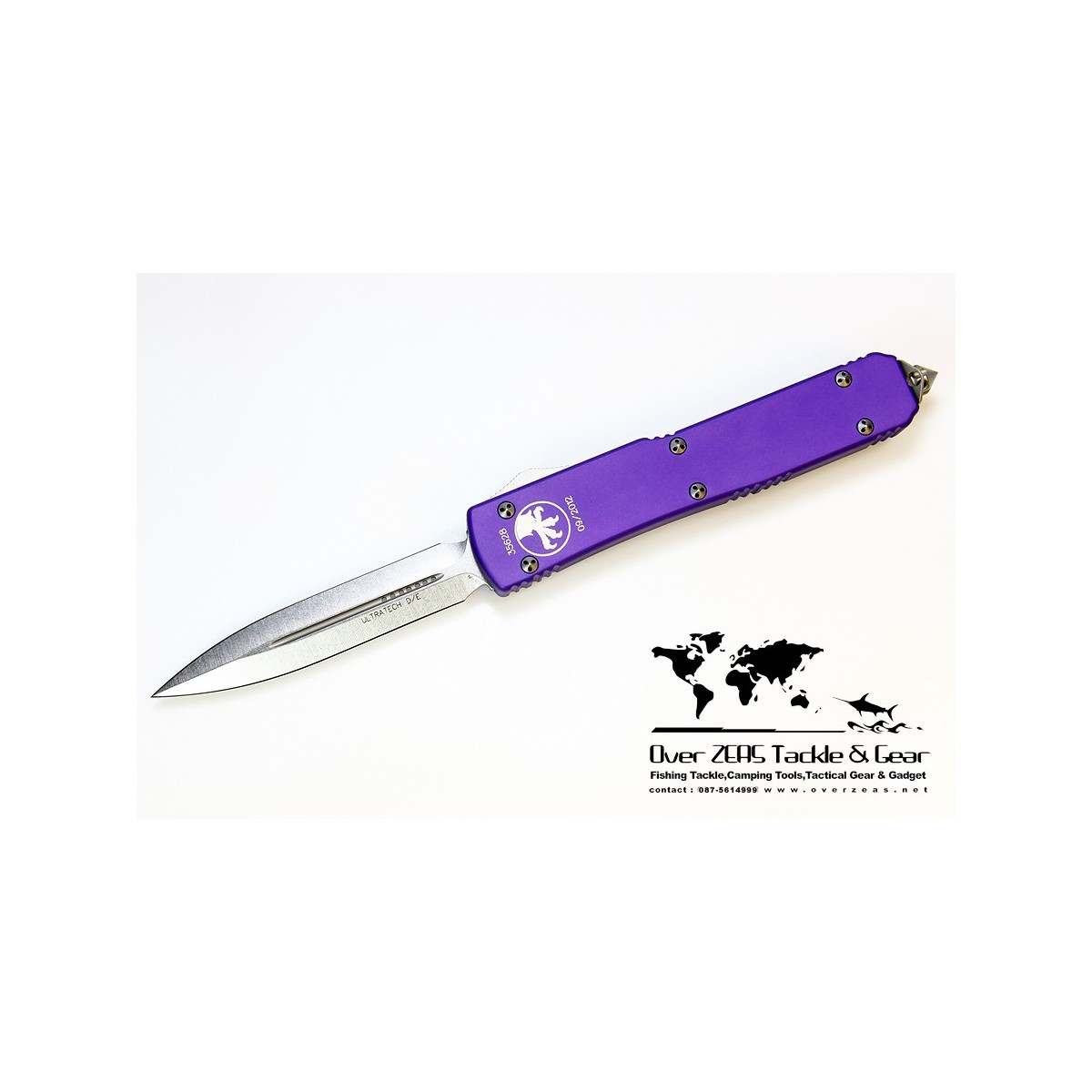 มีดออโต้ Microtech Ultratech Purple D/E Plain Satin 122-4PU
