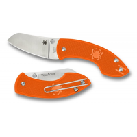 มีดพับ Spyderco C163POR Pingo Folding Knife 2.35" Plain N690CO Blade, Orange FRN Handles