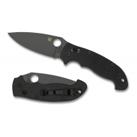 มีดพับ Spyderco C95GPBBK2 Manix2 XL Folding Knife 3.88" S30V Black Plain Blade, Black G10 Handles