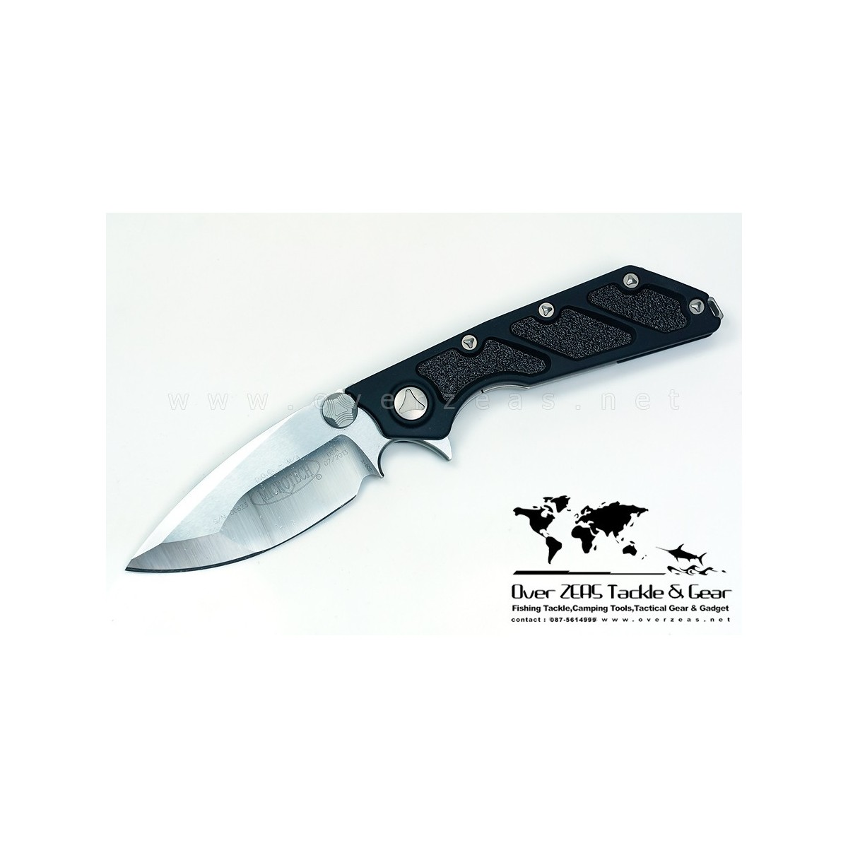 มีดพับ Microtech DOC Flipper Knife Aluminum Folder (3.75" Satin Plain) 153-4