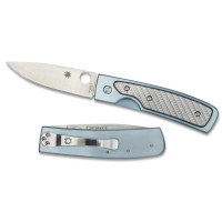 มีดพับ Spyderco Centofante Memory Folding Knife 3" VG10 Blade, Blue Titanium with Glass Fiber Insert Handles,C155TIP