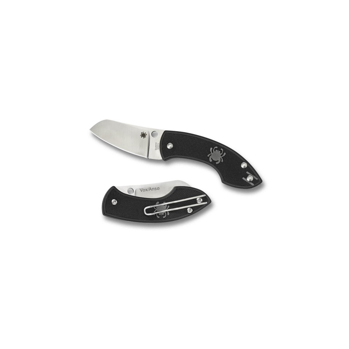 มีดพับ Spyderco Pingo Folding Knife 2.35" Plain N690CO Blade, Black FRN Handles,C163PBK
