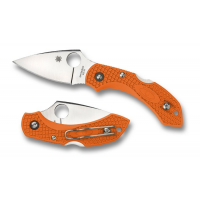 มีดพับ Spyderco Dragonfly 2 Folding Knife 2-5/16" VG10 Plain Blade, Orange FRN Handles,C28POR2