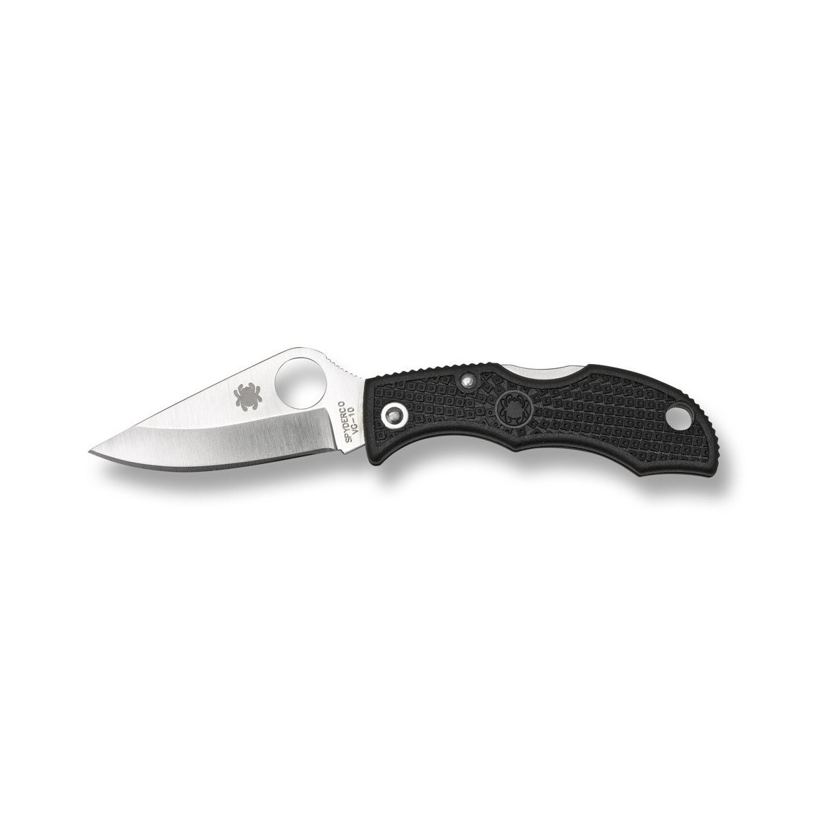 มีดพับพวงกุญแจ Spyderco Ladybug 3 Knife Black FRN (1.94" Satin Plain) LBKP3