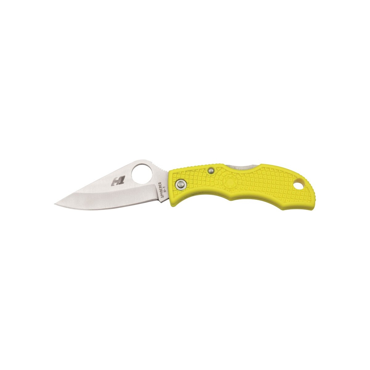 มีดพับพวงกุญแจ Spyderco Ladybug 3 Salt H-1 Knife Yellow FRN (1.94" Satin Plain) LYLP3