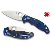 มีดพับ Spyderco Manix 2 Knife Translucent Dusk Blue 86mm (3.39" Satin Plain),C101PBL2