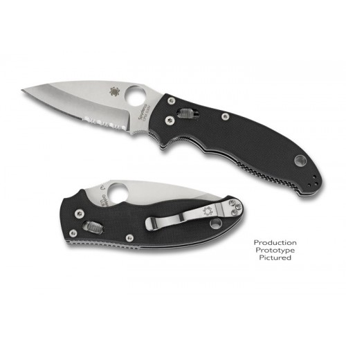 มีดพับ Spyderco Manix 2 G-10 Folding Knife 83mm (3.38" Satin Serr),C101GPS2