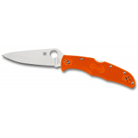 มีดพับ Spyderco Endura 4 Knife Flat Ground Orange FRN (3.75" Satin Plain),C10FPOR