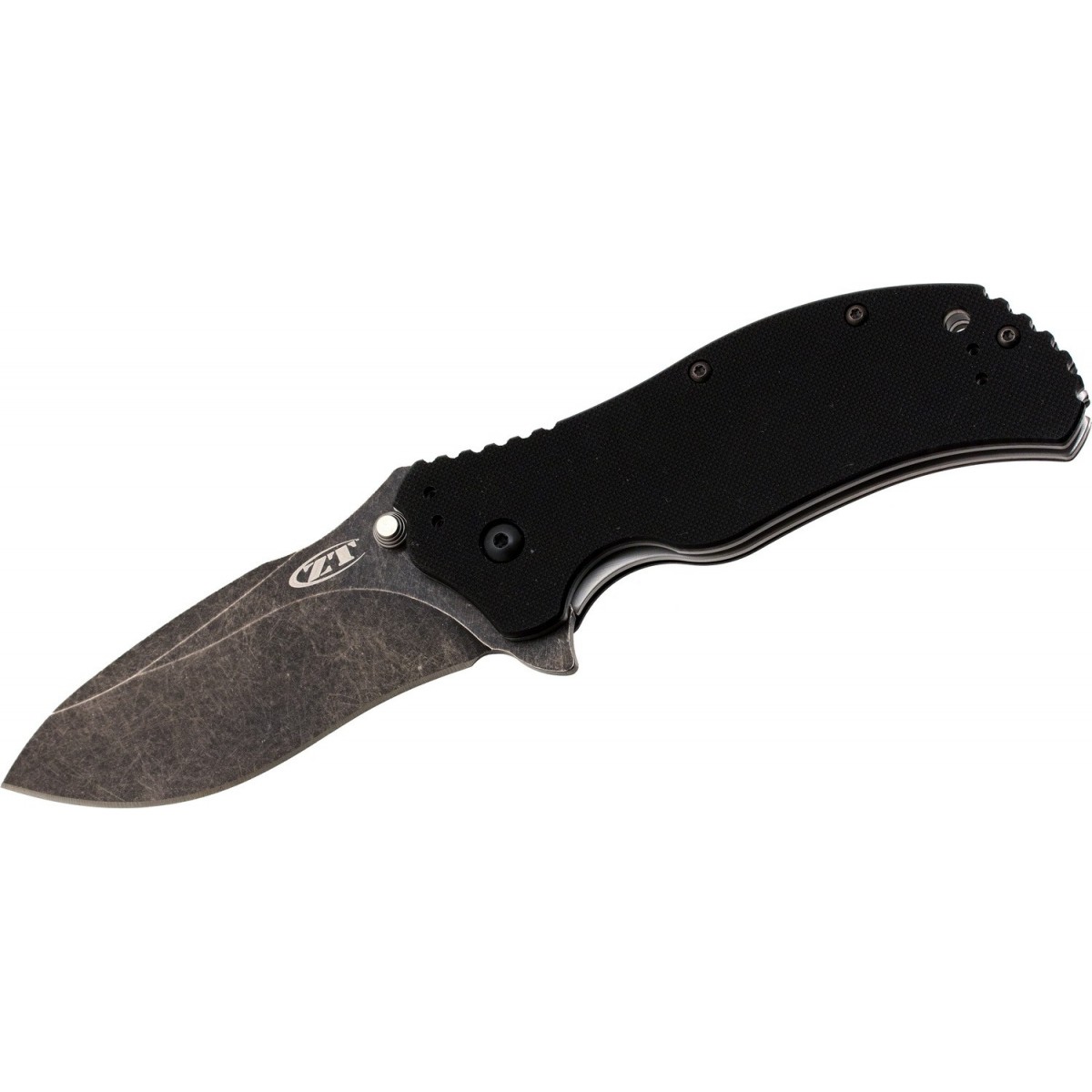มีดพับ Zero Tolerance Assisted S30V Blackwashed Plain Blade, Black G10 Handles (ZT0350BW)
