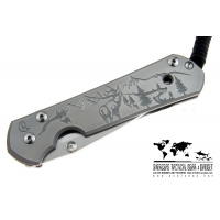 มีดพับ Chris Reeve Large Sebenza 21 Knife CGG Elk Mountain (3.625" Plain)