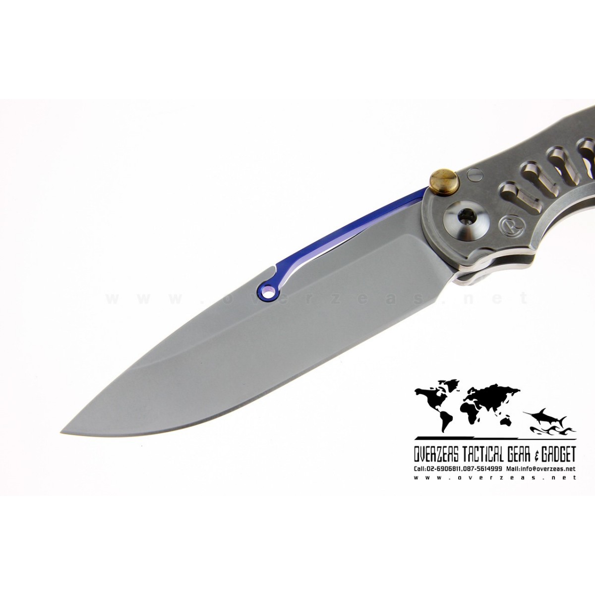 มีดพับ Chris Reeve Ti-Lock Knife Folding S35V Blade Titanium Handle (3.25" Plain)