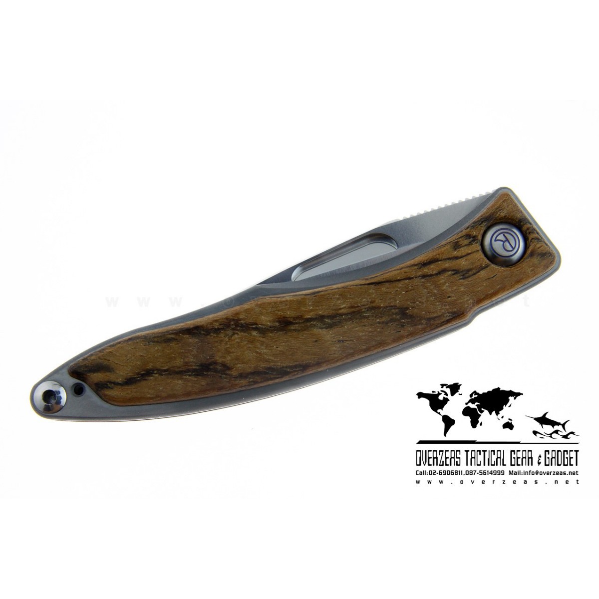 มีดพับ Chris Reeve Mnandi Knife Bocote Wood Inserts (2.75" Satin Plain)