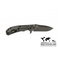 มีดพับ ZT (Zero Tolerance) 0560BW Knife Hinderer Flipper (3.75" Black Stonewash Plain) ZT0560BW
