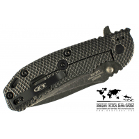มีดพับ ZT (Zero Tolerance) 0560BW Knife Hinderer Flipper (3.75" Black Stonewash Plain) ZT0560BW