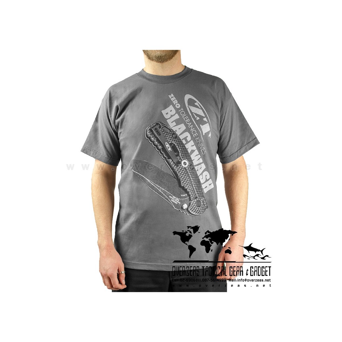 เสื้อยืด ZT Blackwash (Zero Tolerance) 100% Cotton,Made in USA, ไซส์ M