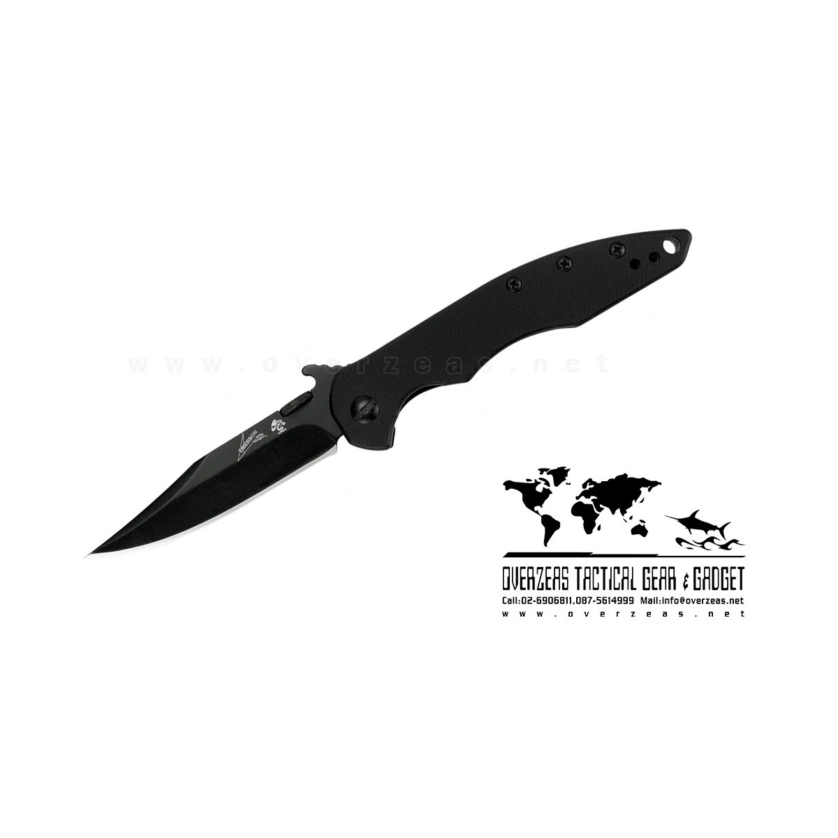 มีดพับ Kershaw Emerson CQC-1K Frame Lock Knife (3" Black) 6094BLK
