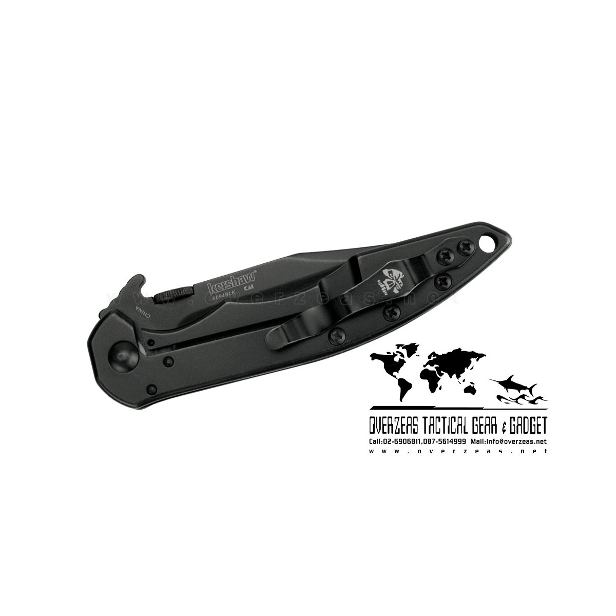 มีดพับ Kershaw Emerson CQC-1K Frame Lock Knife (3" Black) 6094BLK