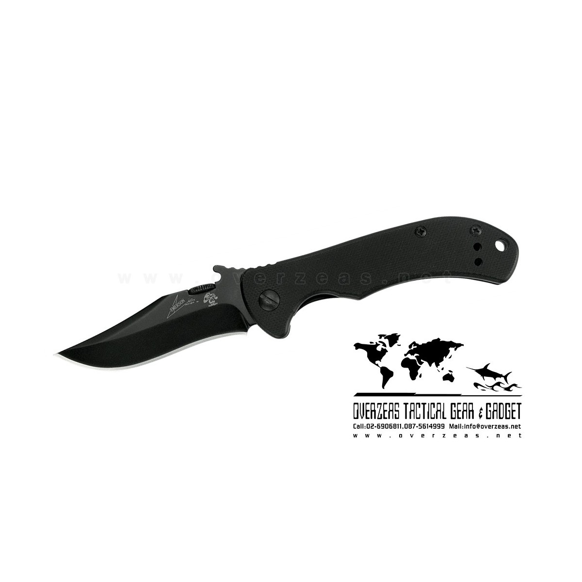 มีดพับ Kershaw CQC-2K Emerson Knife (2.75" Black Plain) 6024BLK