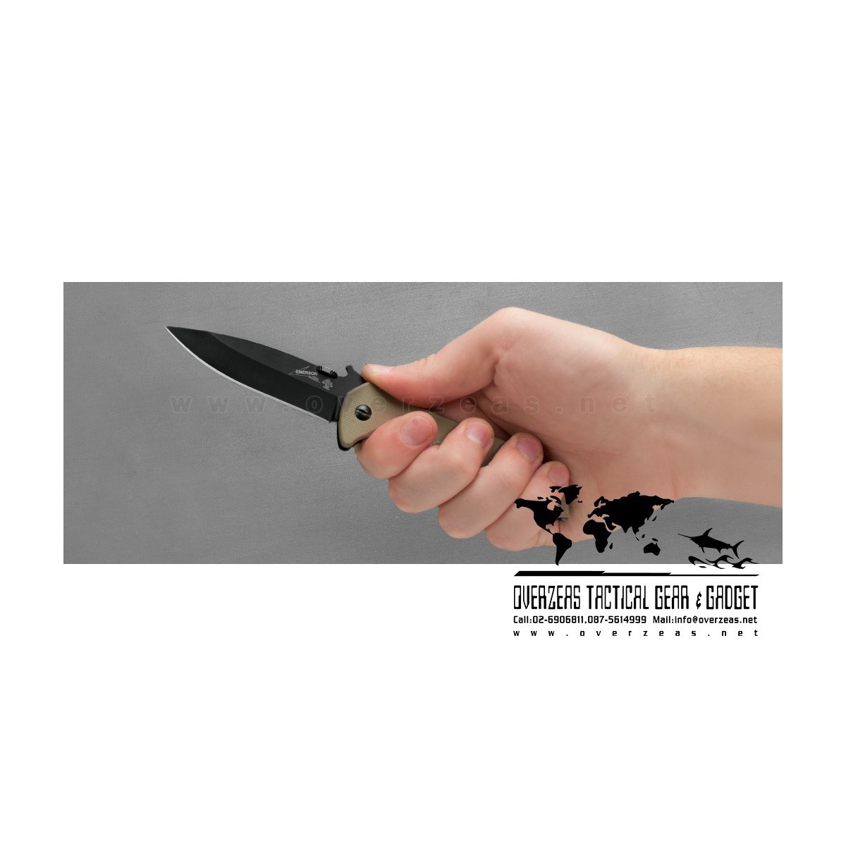 มีดพับ Kershaw Emerson CQC-4K Frame Lock Knife Brown G-10 (3.25" Black) 6054BLK
