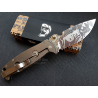 มีดพับ DPx Gear HEST/F Folder Mr. DP Elmax 3.1" Combo Blade, Earth Brown G10 and Titanium Handles,DPHSF124 (Limited Edition)