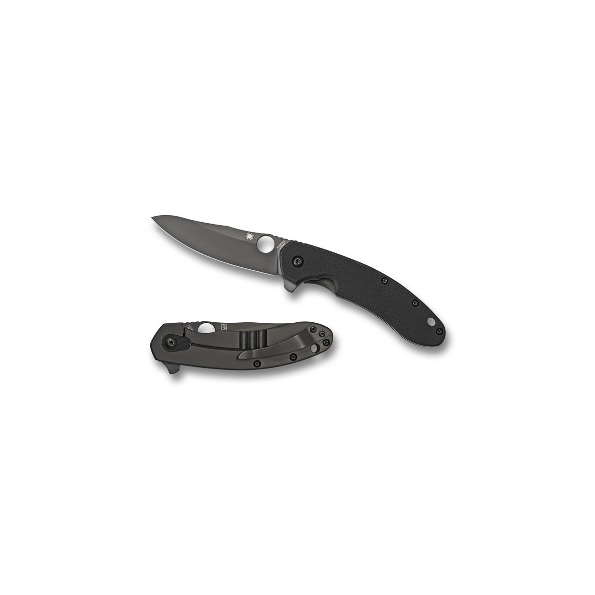 มีดพับ Spyderco Southard Folding Knife Black G-10 (3.46" Black Plain) C156GPBBK