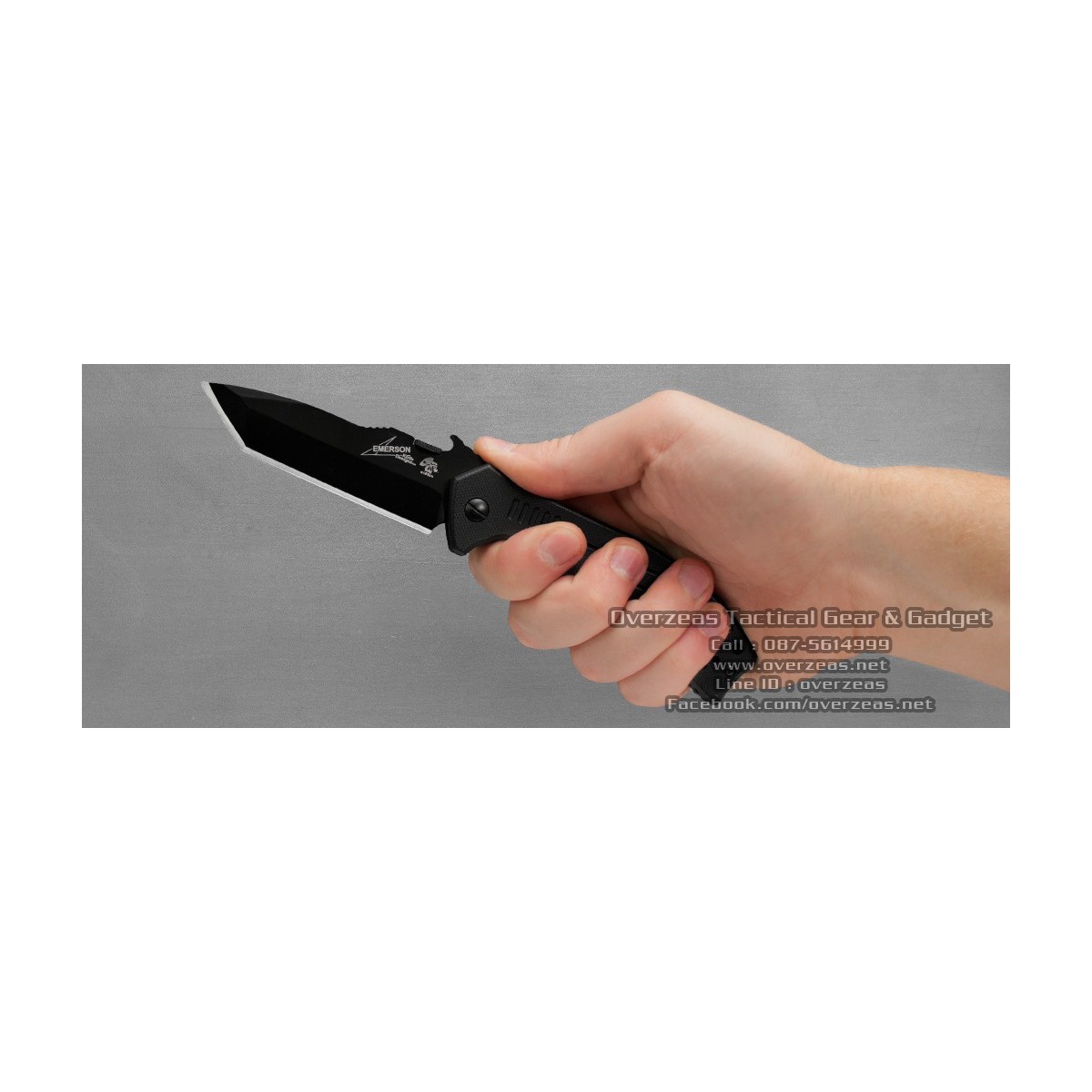 มีดพับ Kershaw Emerson CQC-8K Tanto Liner Lock Knife (3.5" Black) 6044TBLK