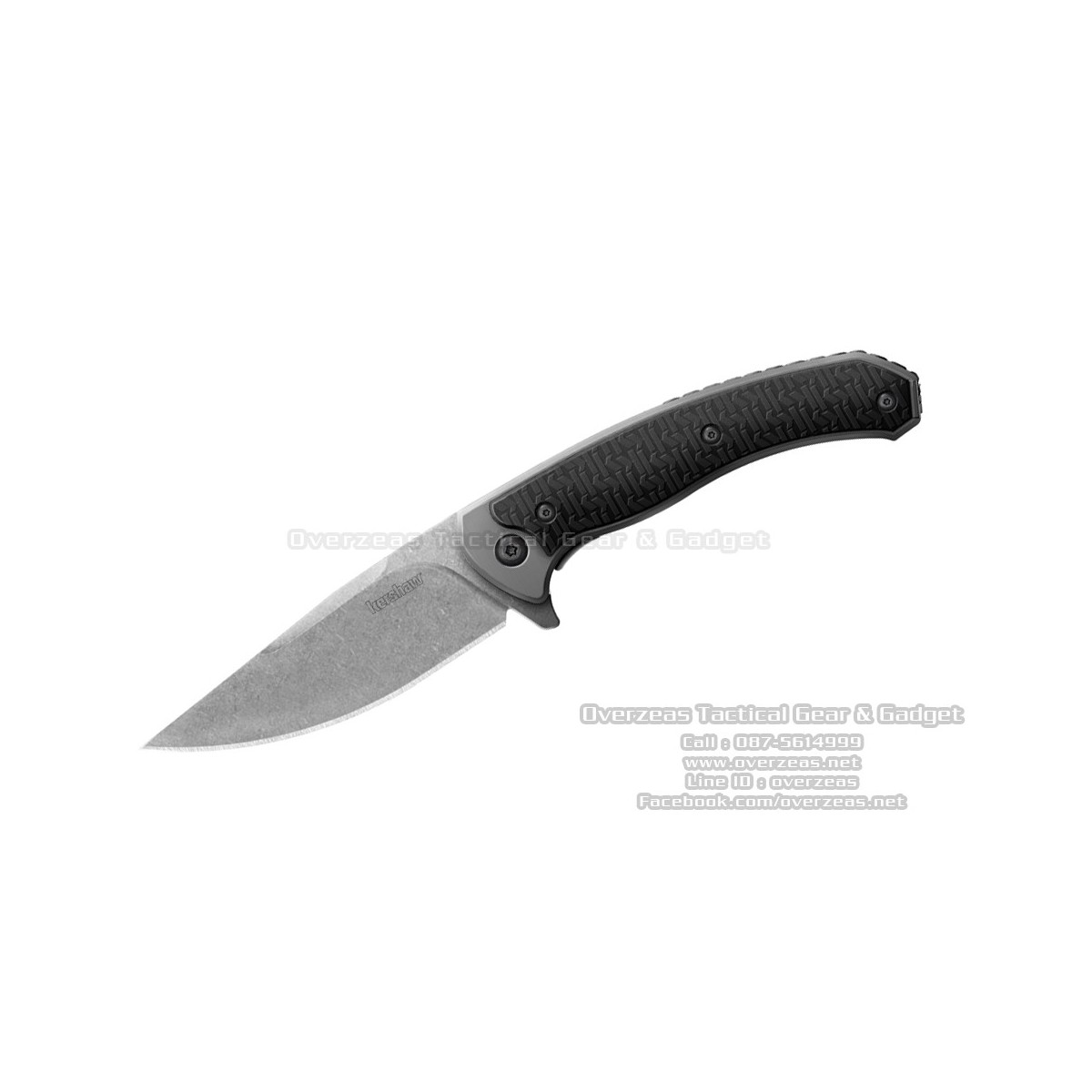 มีดพับ Kershaw Strobe Flipper Knife GFN (3.3" Stonewash) 1086 Diskin